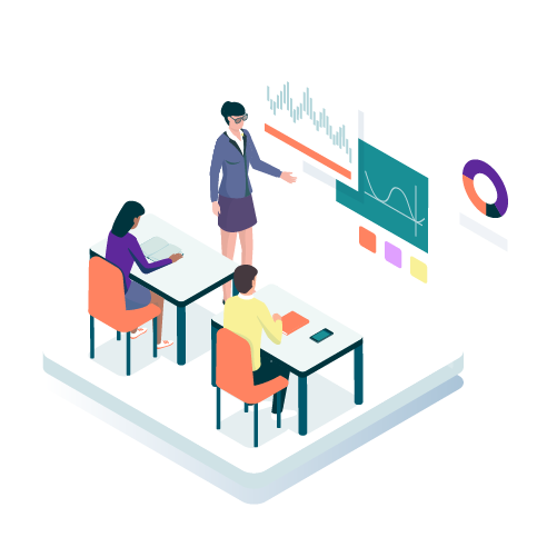 Module formation utilisateur U1 easydoct Etudiants et professeur cours sur tableau avec graphiques