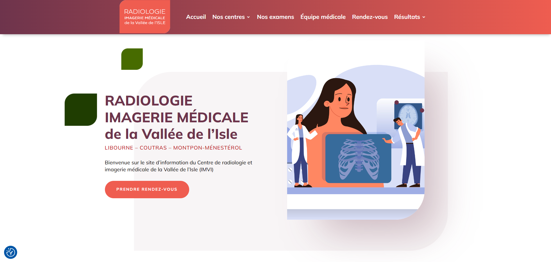 Exemple de site web IRM SCANNER